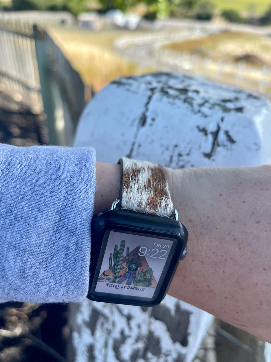 Cowhide apple watch on sale band