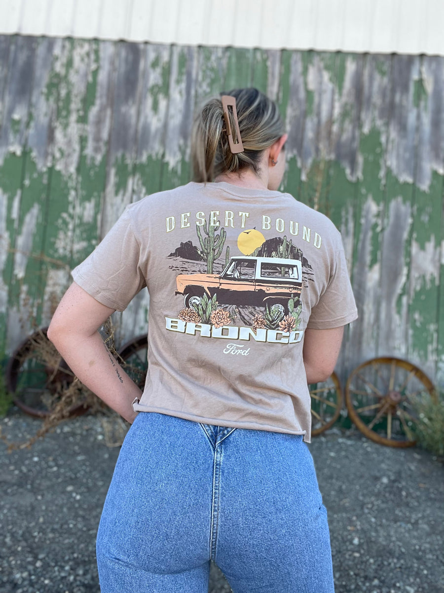 Ford Bronco Women's Cropped Boyfriend T-Shirt | Rad Custom Rides