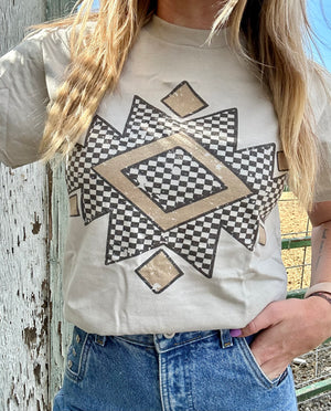 Aztec Checkered Tee