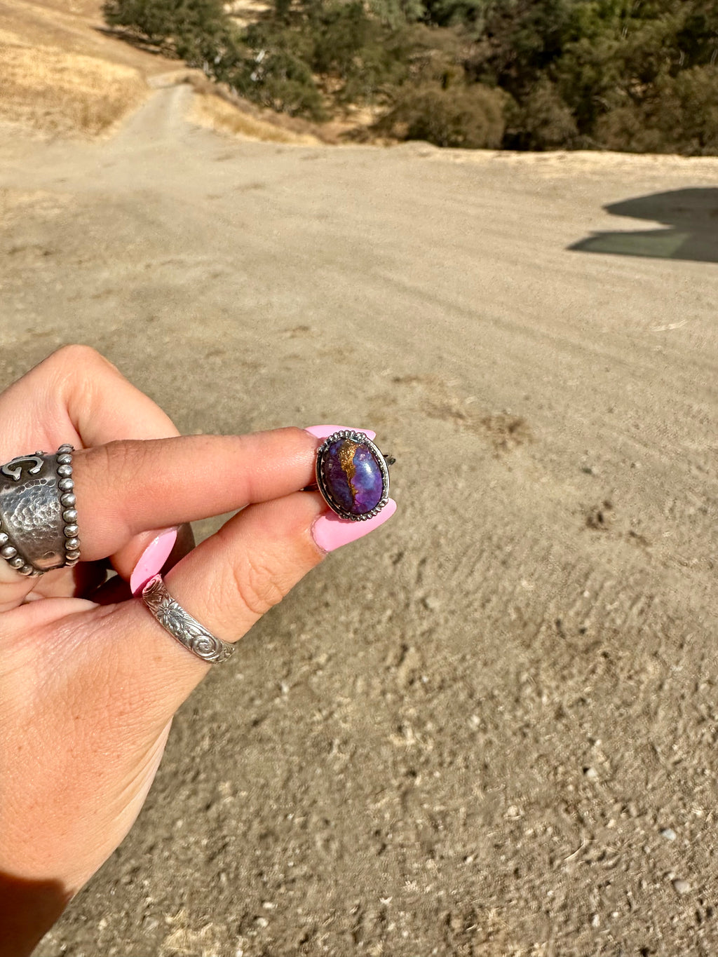 Purple Turquoise Ring