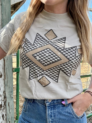 Aztec Checkered Tee