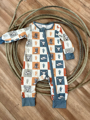 Western Checkered Onesie