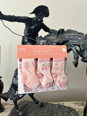 Baby Cherry Socks + Wash Bag
