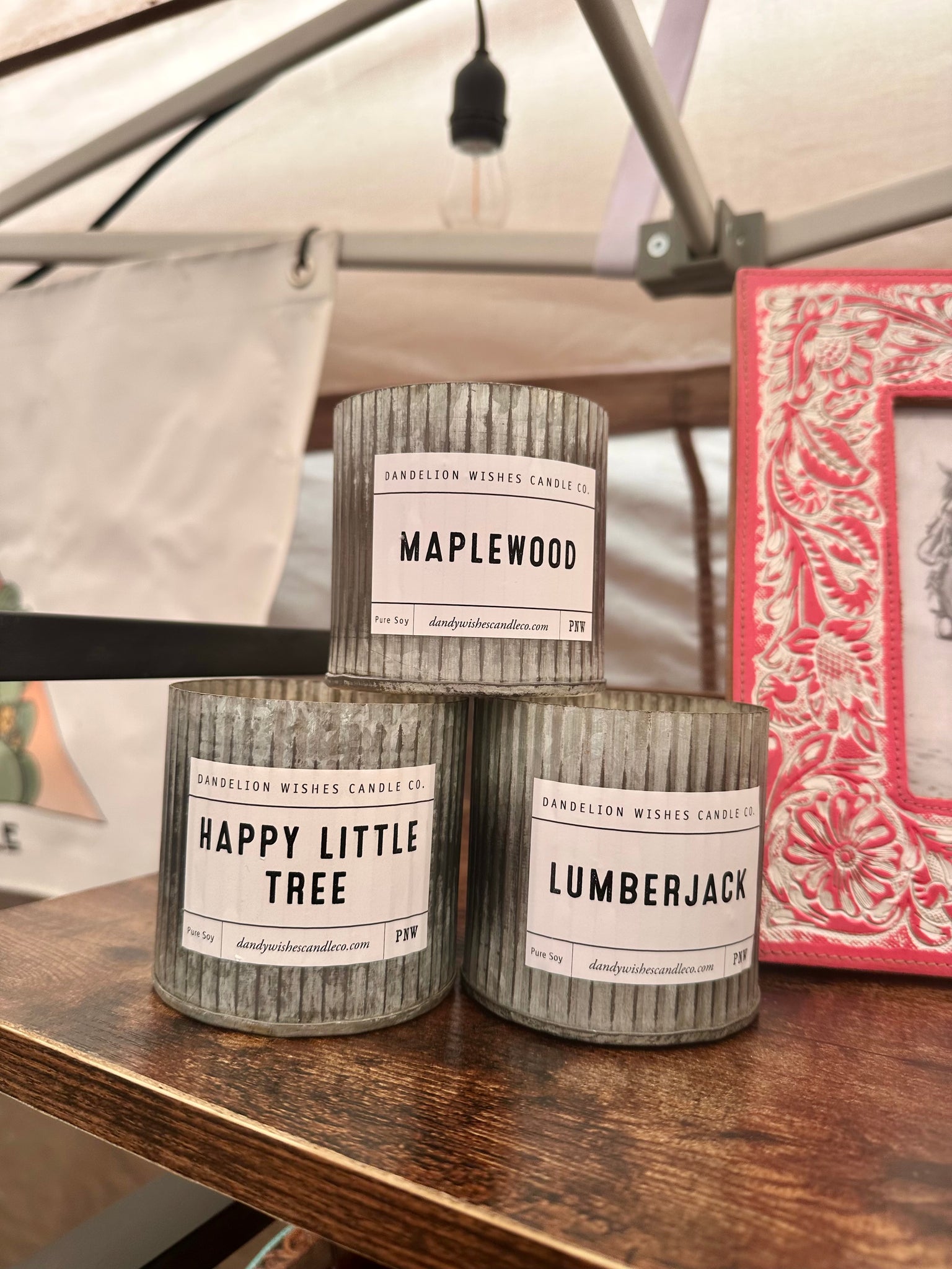 Rustic Tin Candles