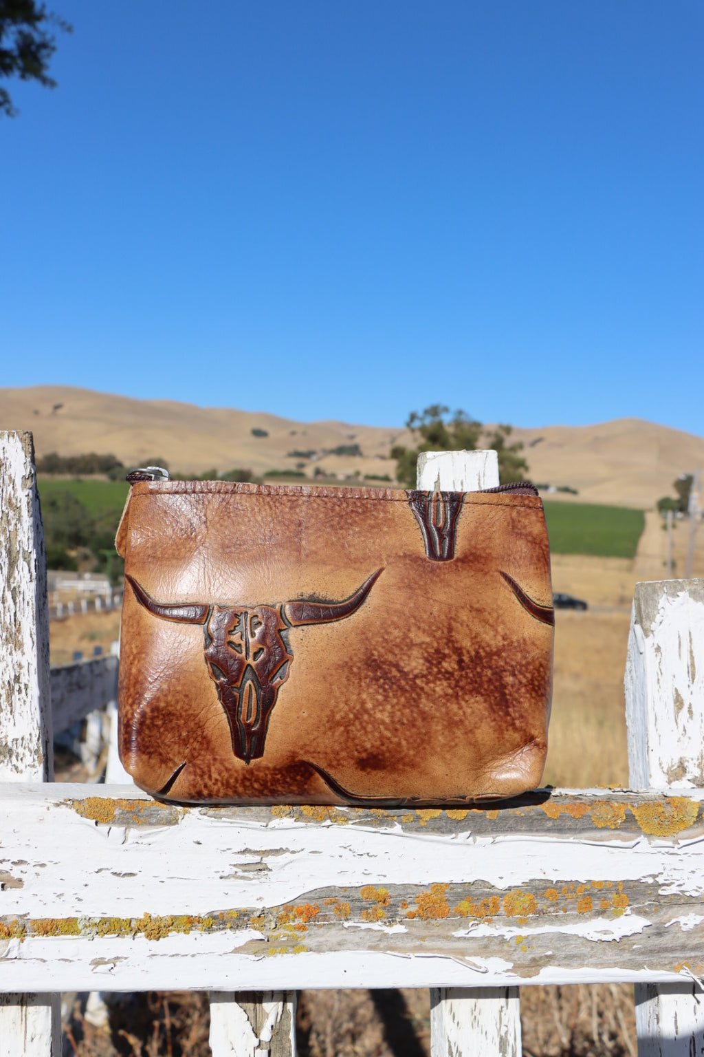 Cow Skull Cosmetic Bag
