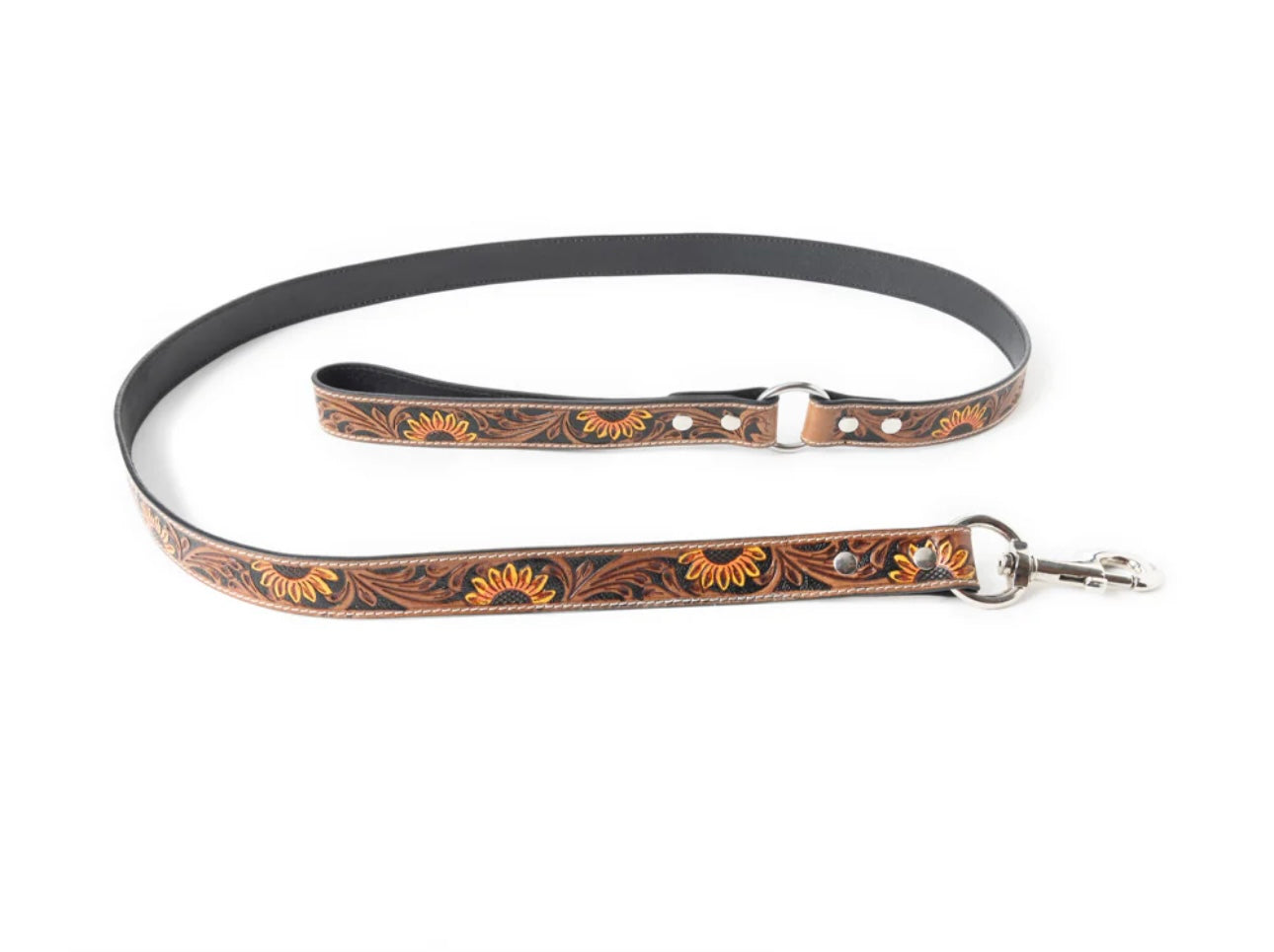 Tooled Leather Dog Leash