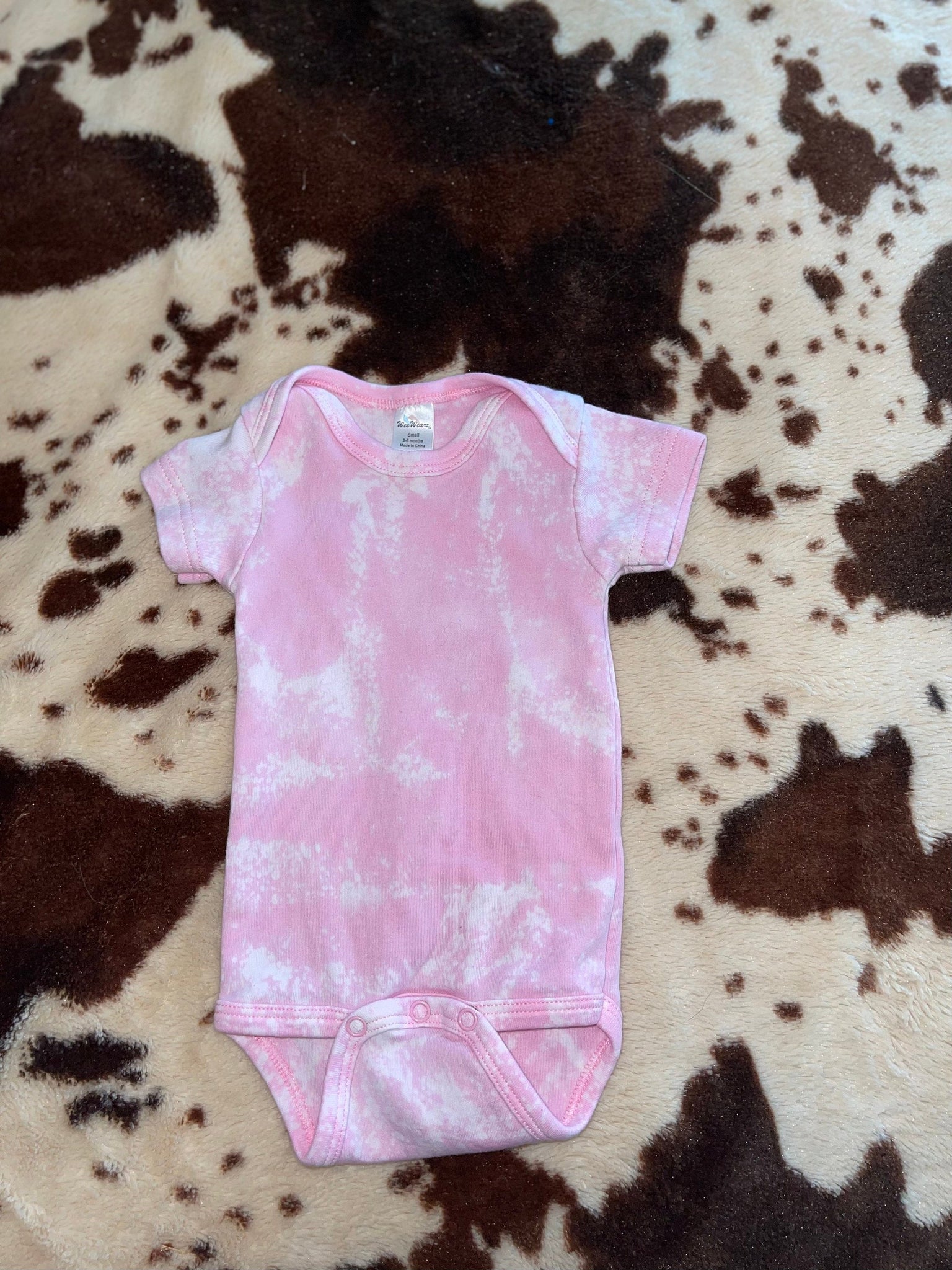 Baby Pink Acid Wash Onesie