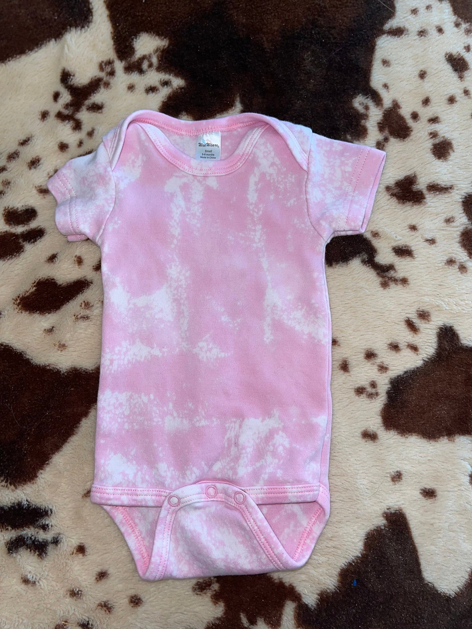 Baby Pink Acid Wash Onesie