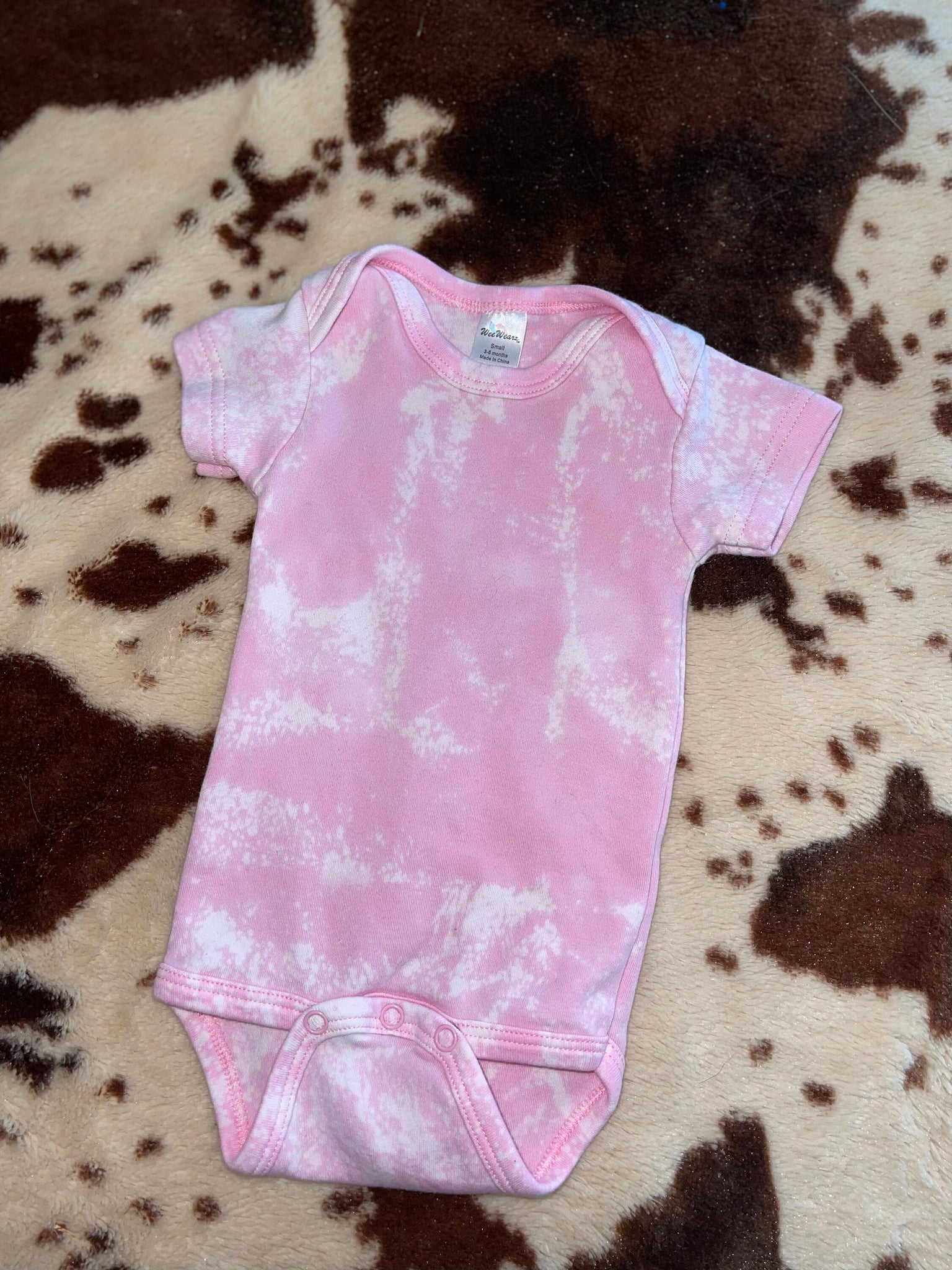 Baby Pink Acid Wash Onesie