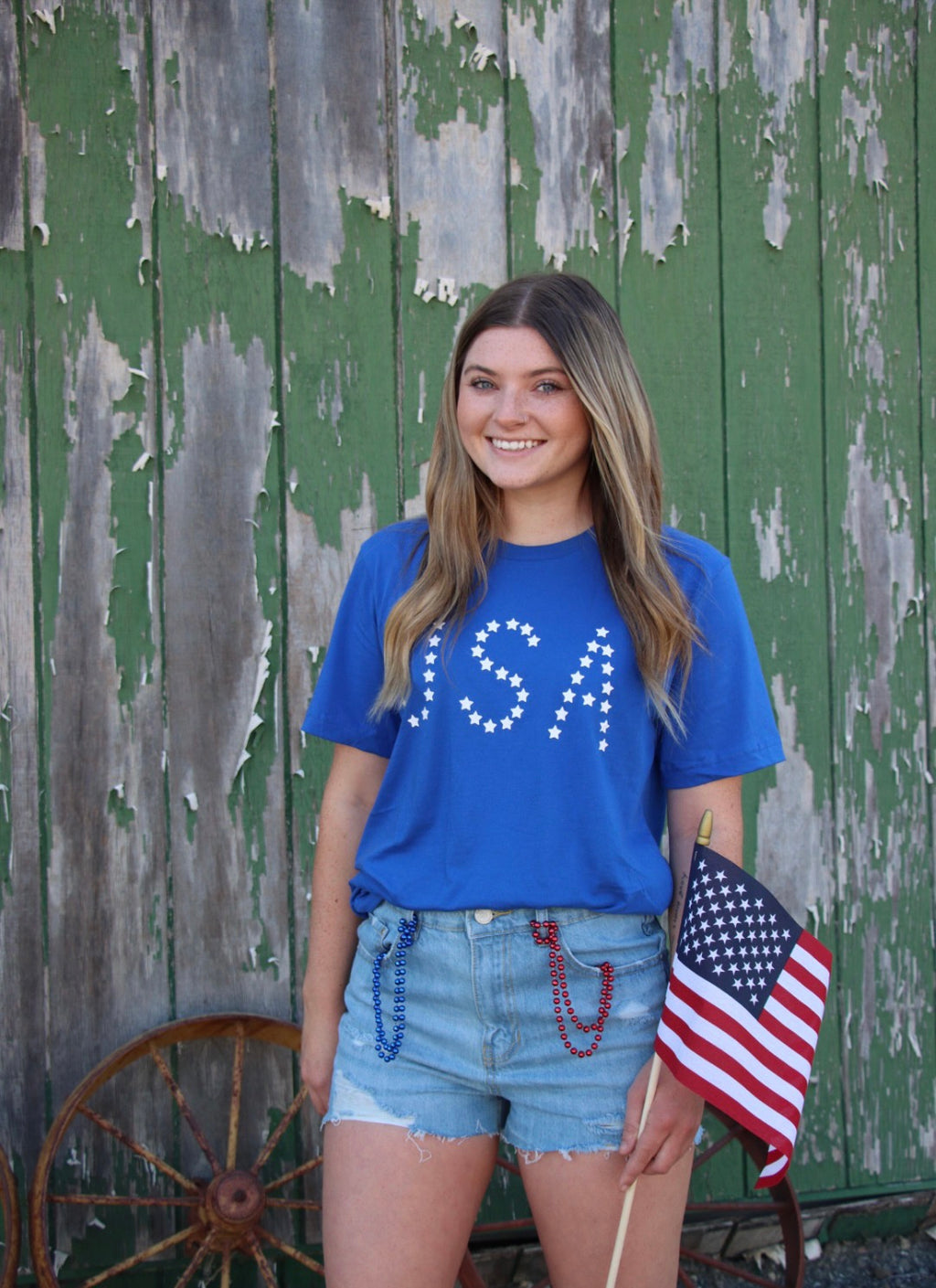 Blue USA Tee