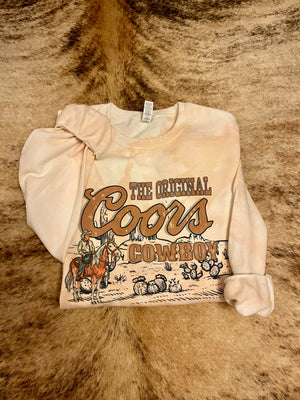 Tan Tie Dye Coors Cowboy Crew Pieces By Danielle