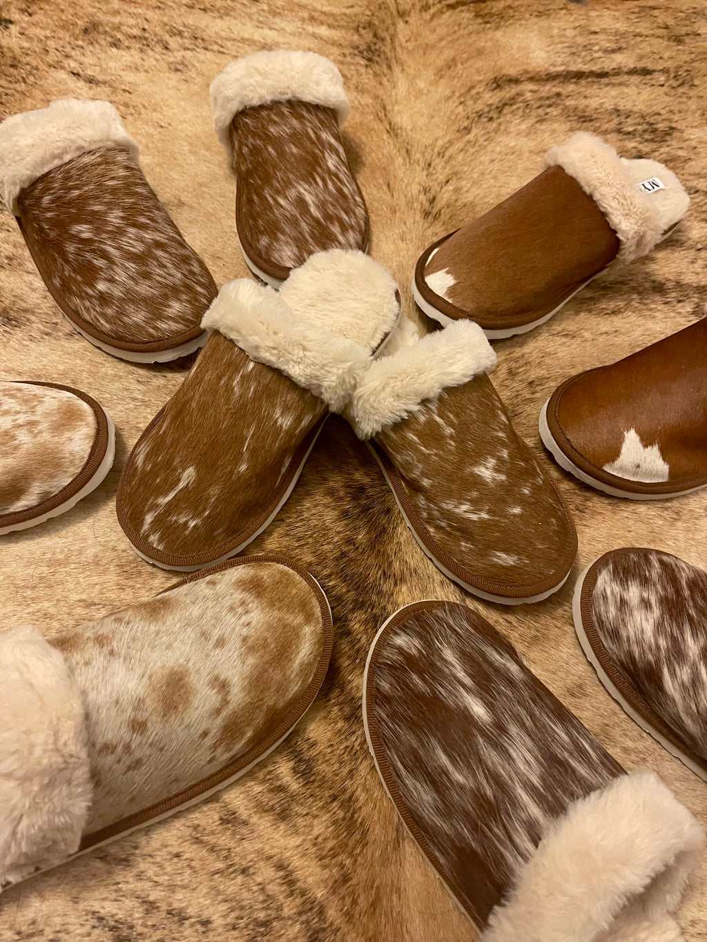 Cowhide Slippers