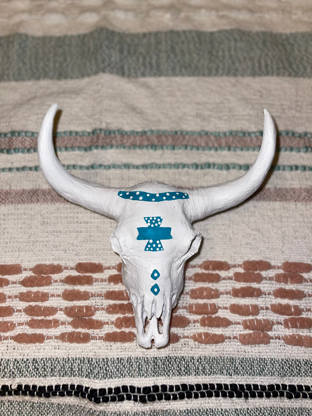 Hand Painted Cow Skull